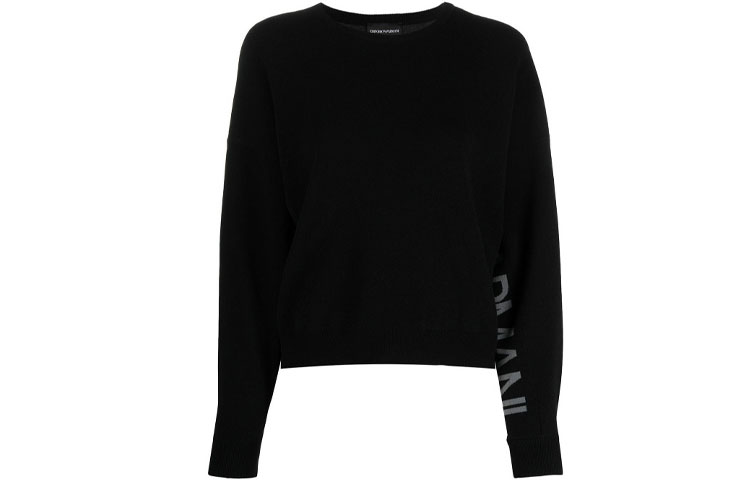 (Women) Emporio Armani Solid Color Crewneck Sweatshirt with Cuff Print 3K2MWA-2M24Z-0999 圖 2