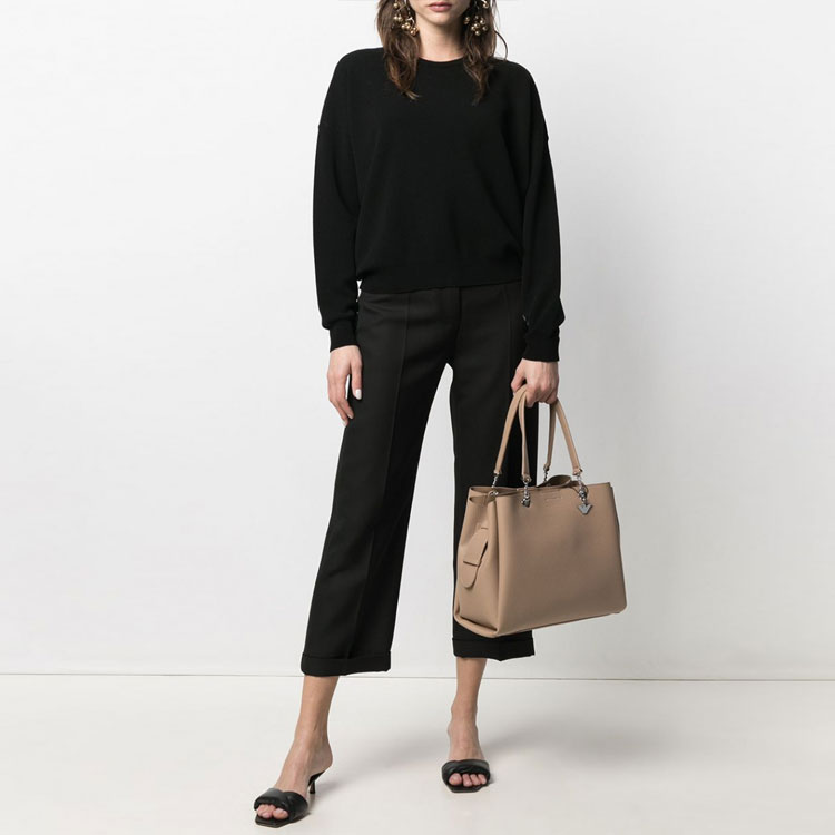 (Women) Emporio Armani Solid Color Crewneck Sweatshirt with Cuff Print 3K2MWA-2M24Z-0999 圖 3