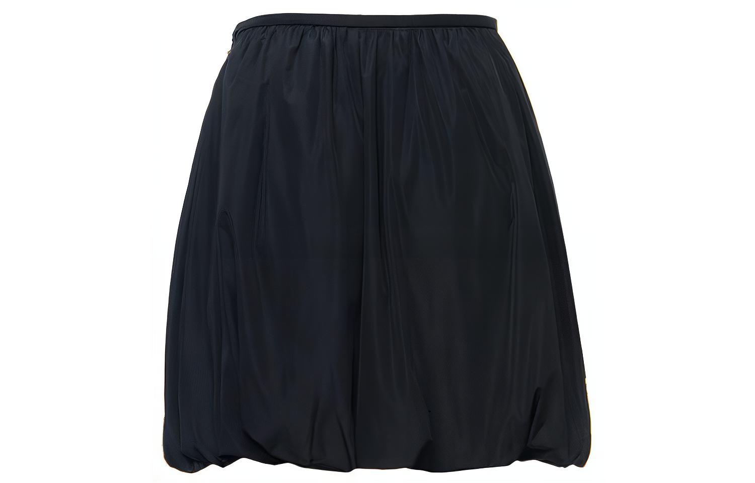 (Women) EMPORIO ARMANI SS22  Black Short Skirt with Solid Bow Detail. INN10T-I2071-999