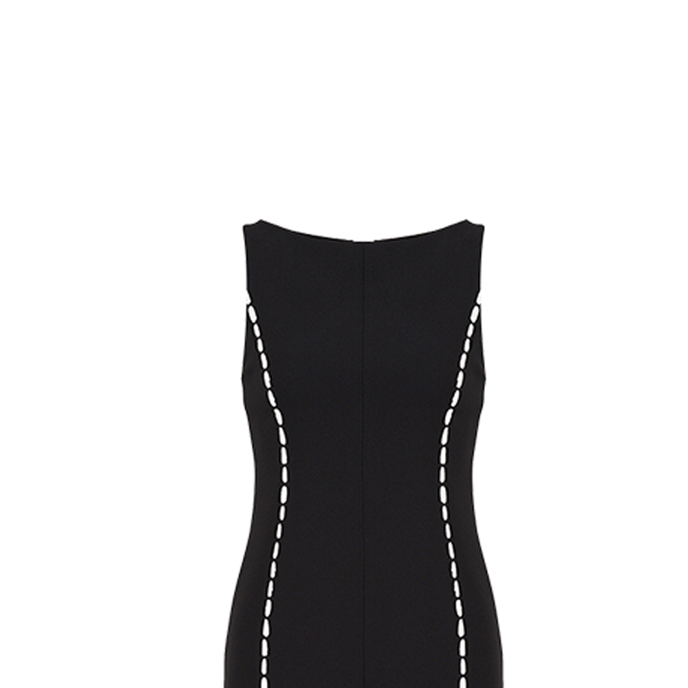 Details for (W) エンポリオ・アルマーニ SS22 ブラック ノースリーブ ストライプ ワンピース INA19TI2553-010