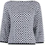 Buy (W) Emporio Armani SS22 黑白格紋針織圓領毛衣。 3L2MT82M25ZF911