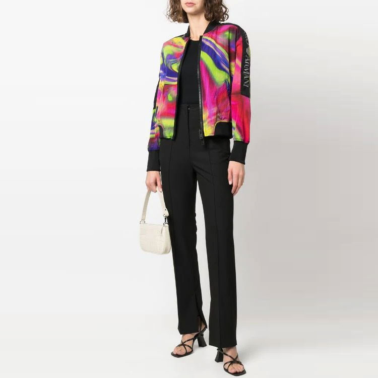 (Women) Emporio Armani SS22  Logo Tape Printed Flight Jacket Multicolor. 3L2BB12NE7Z-F906 圖 4