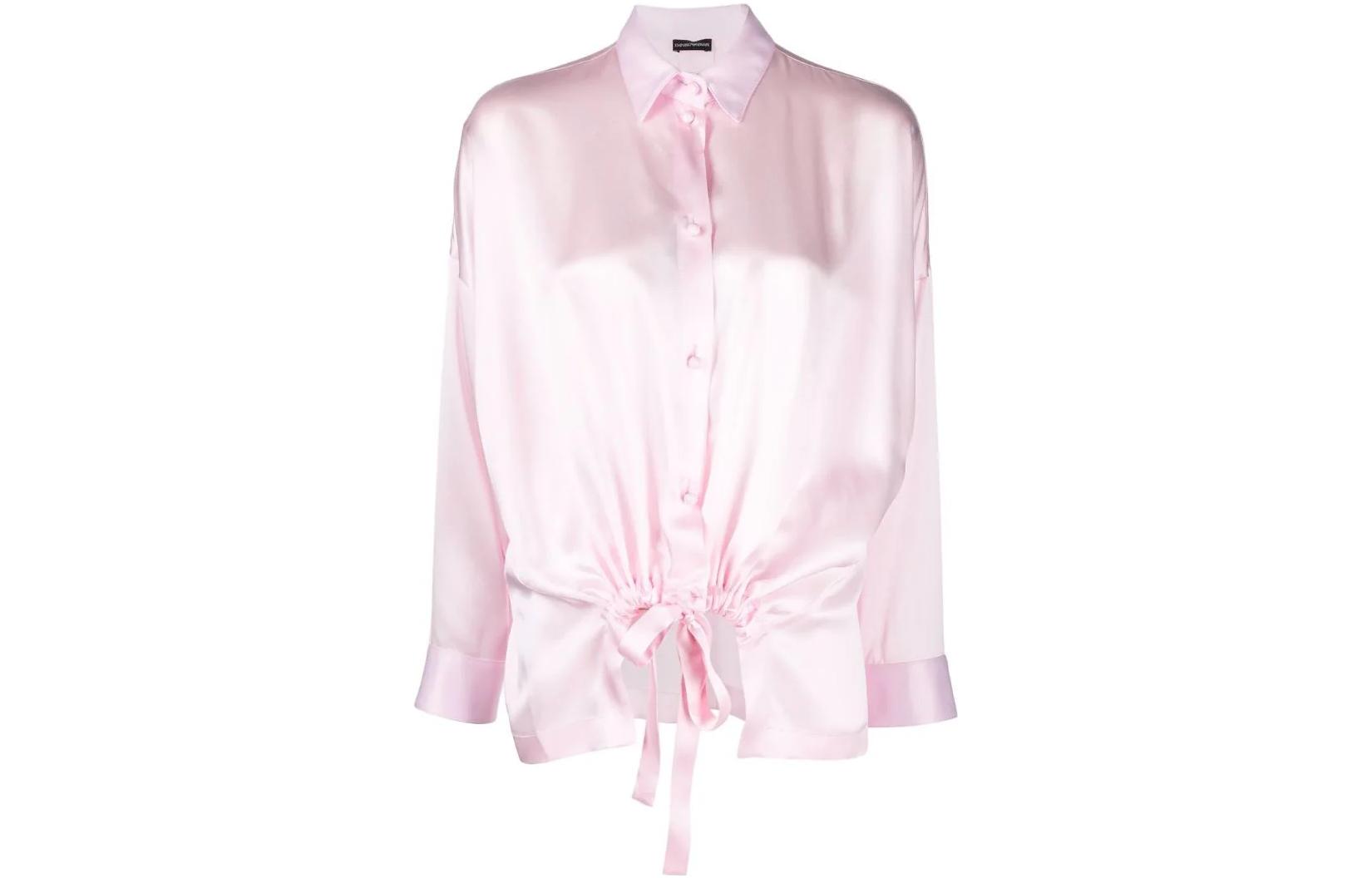 (Women) Emporio Armani SS22  Pink Pleated Button-Up Shirt. INC10T-I2311-327 圖 2
