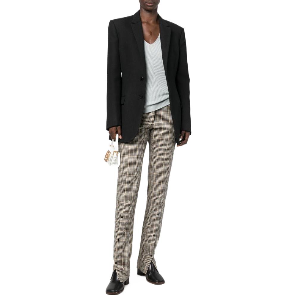 Lookbook (W) 艾米利奥·阿玛尼 SS22 修身V领针织毛衣 浅蓝色 6L2MYA-2MB1Z-07011