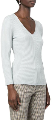 (W) 艾米利奥·阿玛尼 SS22 修身V领针织毛衣 浅蓝色 6L2MYA-2MB1Z-07011 Shop (W) 艾米利奥·阿玛尼 SS22 修身V领针织毛衣 浅蓝色 6L2MYA-2MB1Z-07011