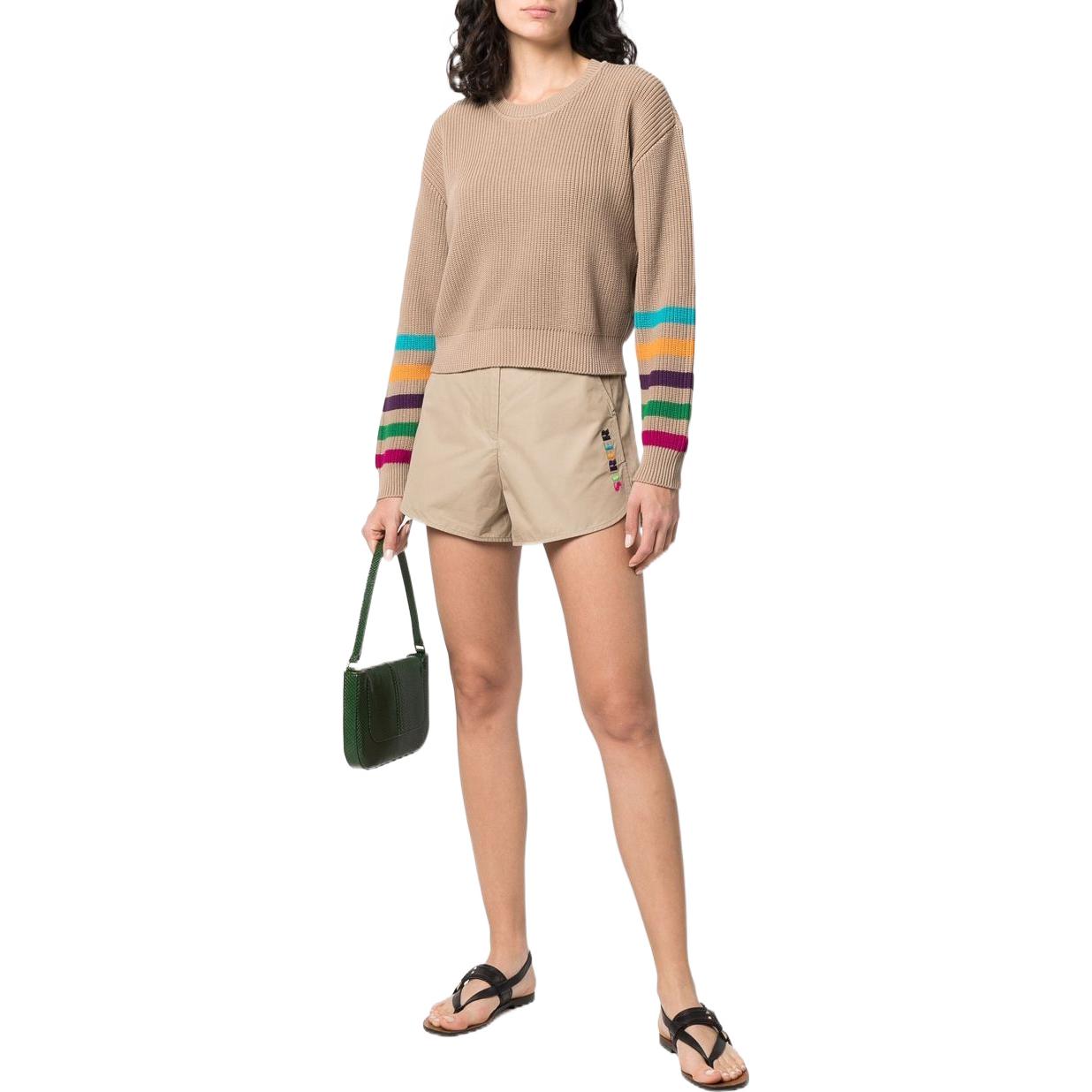 (Women) Emporio Armani SS22  Striped Crewneck Pullover Sweater Light Brown. 3L2MXX-2M87Z-F137 圖 3