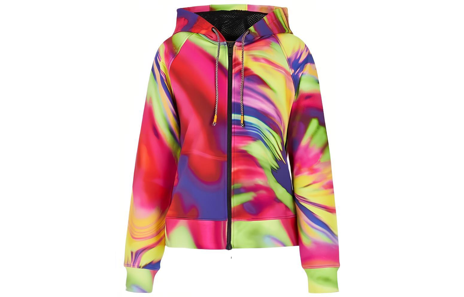 (Women) Emporio Armani SS22 Gradient Zipper Sports Jacket Women’s Multi-Color 3L2M9R1-J88Z1-F906
