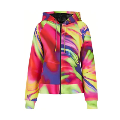 (Women) Emporio Armani SS22 Gradient Zipper Sports Jacket Women’s Multi-Color 3L2M9R1-J88Z1-F906