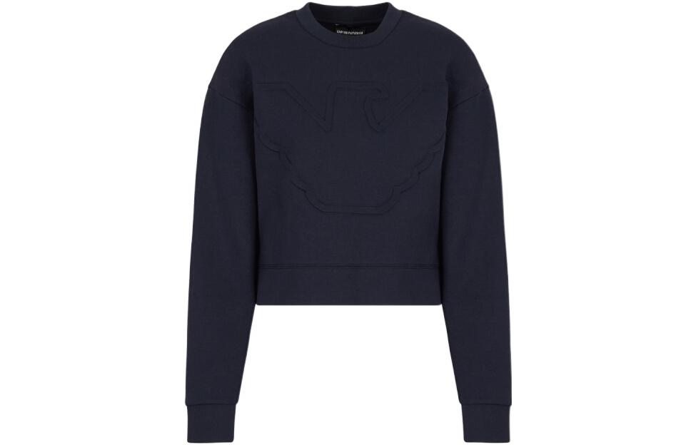 Order (W) Sudadera Emporio Armani SS22 Azul Marino de Algodón con Cuello Redondo. 3L2M6D-2JYWZ-0922