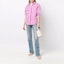 Lookbook (Women) Emporio Armani SS22 Striped Colorblock Cotton Long Sleeve Shirt Women. 3L2CB32NF0Z-F115