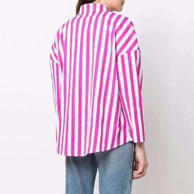 (Women) Emporio Armani SS22 Striped Colorblock Cotton Long Sleeve Shirt Women. 3L2CB32NF0Z-F115 Purchase (Women) Emporio Armani SS22 Striped Colorblock Cotton Long Sleeve Shirt Women. 3L2CB32NF0Z-F115