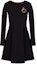 Buy (W) Emporio Armani SS23 Vestido Negro Manga Larga Acampanado Edición Año Nuevo Lunar. 3R2A6C-1JHSZ-0999