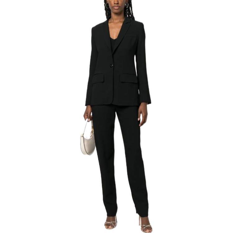 Lookbook (W) Emporio Armani SS23 Blazer Hitam Lengan Panjang Butang Tunggal. 3R2G69-2NQ2Z-0999