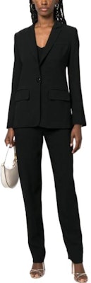 (W) Emporio Armani SS23 Blazer Hitam Lengan Panjang Butang Tunggal. 3R2G69-2NQ2Z-0999 Lookbook (W) Emporio Armani SS23 Blazer Hitam Lengan Panjang Butang Tunggal. 3R2G69-2NQ2Z-0999