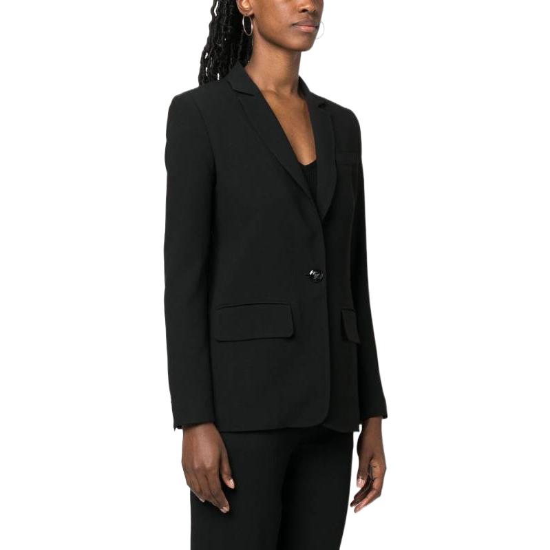 Purchase (W) Emporio Armani SS23 Blazer Hitam Lengan Panjang Butang Tunggal. 3R2G69-2NQ2Z-0999