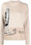 Buy (Women) Emporio Armani SS23 Crewneck Knit Sweater Wolf Design Off-White. 6L2MXV-2M83Z-F130