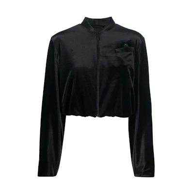(Women) EMPORIO ARMANI SS23 Crystal Pattern Cropped Jacket 3R2B8B-2JW4Z-0999