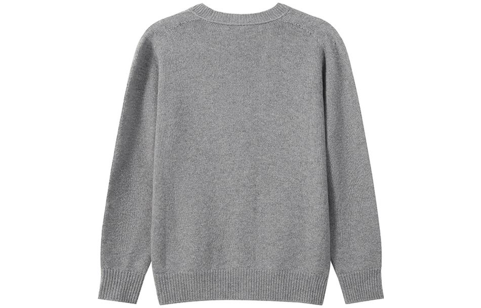 (Women) EMPORIO ARMANI SS23  Grey V-Neck Cashmere Sweater with Eagle Logo Embroidery. 8N2MW1-2MA1Z-0657 圖 3