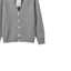 Purchase (Women) EMPORIO ARMANI SS23 Grey V-Neck Cashmere Sweater with Eagle Logo Embroidery. 8N2MW1-2MA1Z-0657