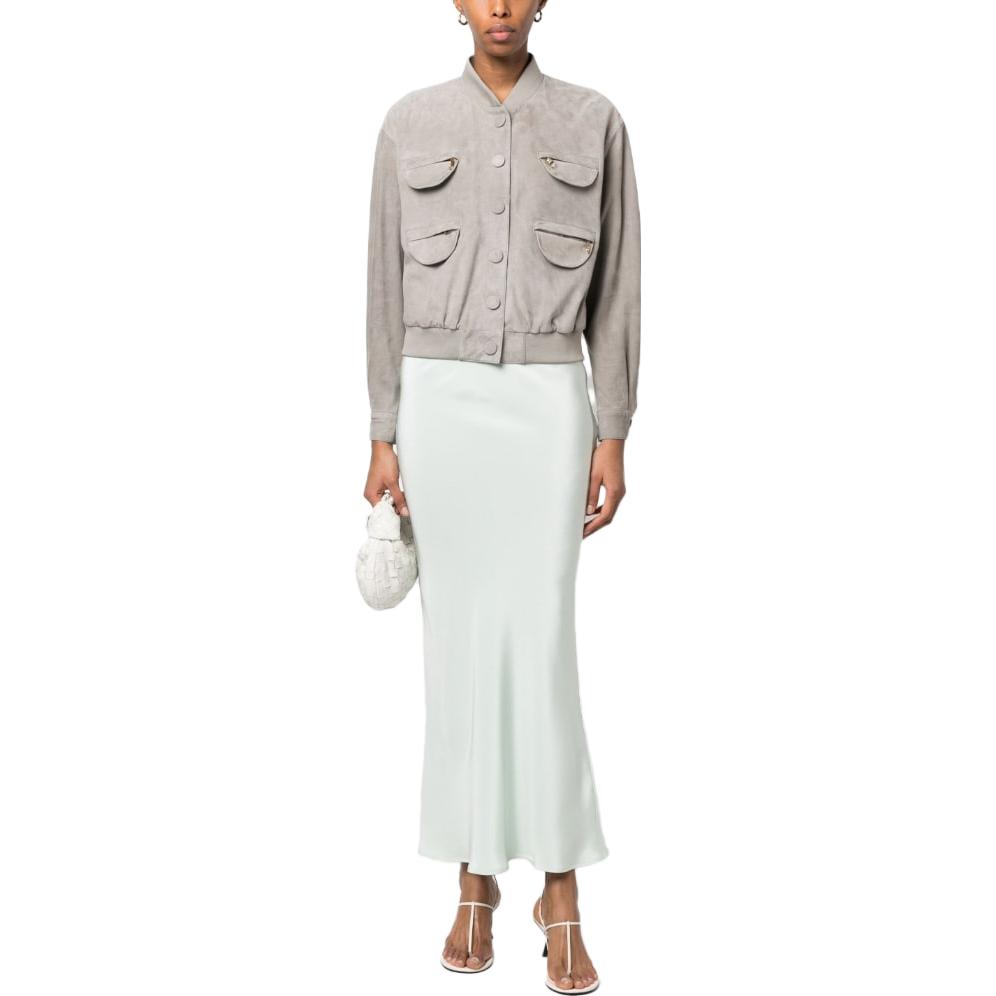 Lookbook (W) EMPORIO ARMANI SS23 浅灰色单排扣休闲夹克. D4NG65-D2P72-614