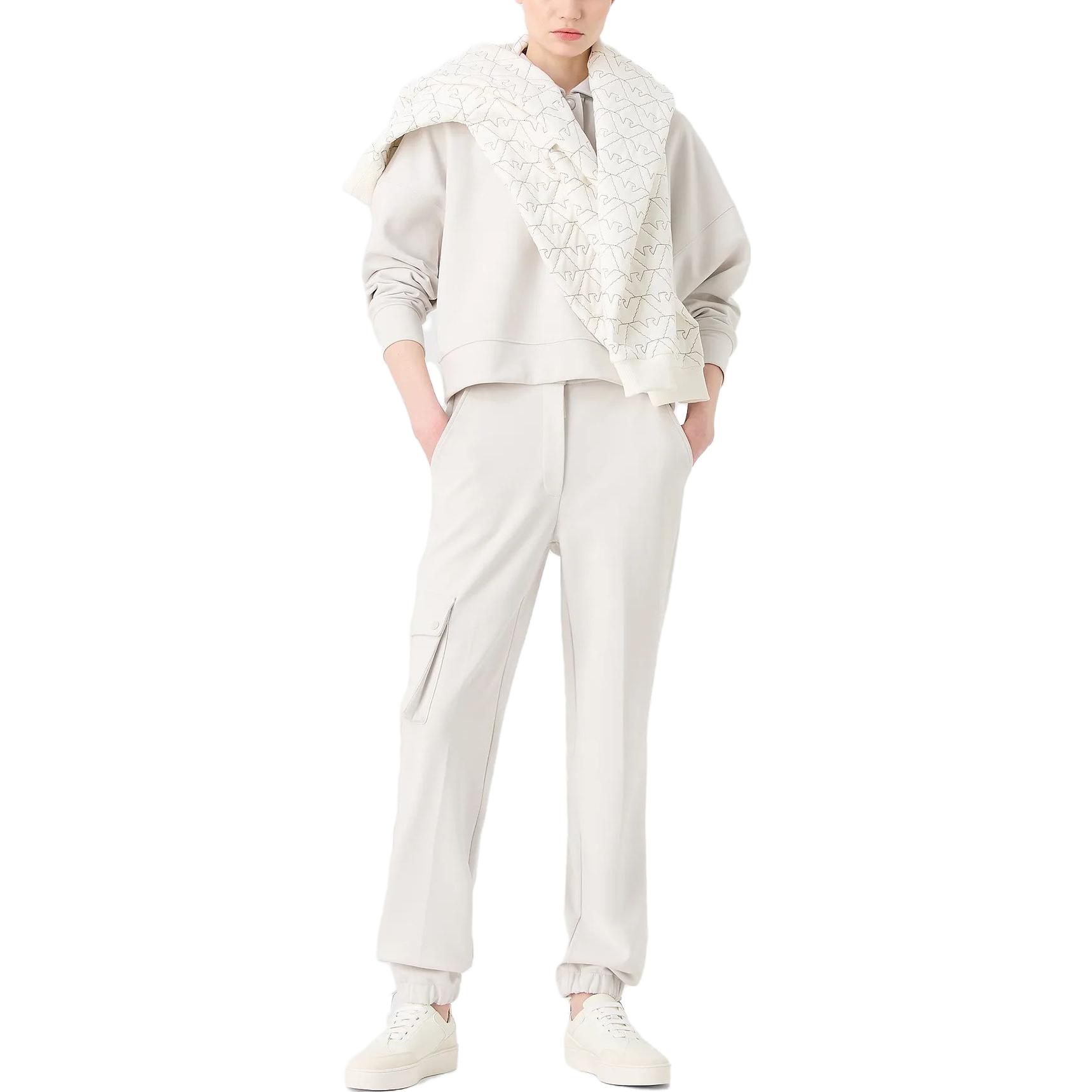 (Women) EMPORIO ARMANI SS23  Pattern Print Hoodie White Long Sleeve Sweatshirt 6R2M7M2-JXAZ1-0101 圖 3