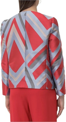 (W) Emporio Armani SS23 Blazer Lengan Panjang Corak Merah. 5NG45T-52108-010 Lookbook (W) Emporio Armani SS23 Blazer Lengan Panjang Corak Merah. 5NG45T-52108-010