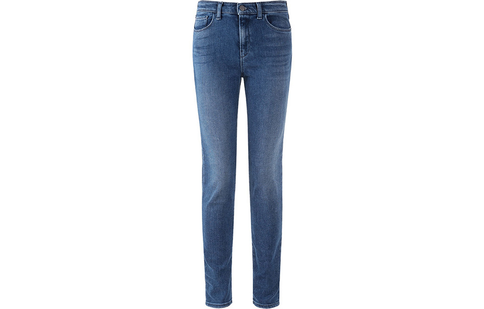 (Women) EMPORIO ARMANI SS23  Slim Fit Mid-Rise Logo Embroidered Jeans Blue 3R2J20-2DY2Z-0941 圖 2
