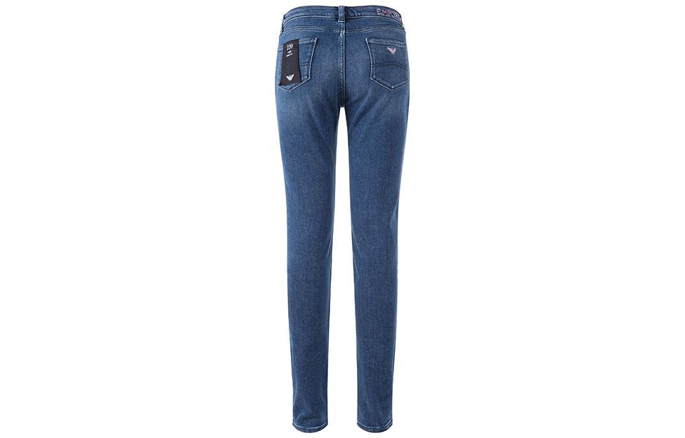 (Women) EMPORIO ARMANI SS23  Slim Fit Mid-Rise Logo Embroidered Jeans Blue 3R2J20-2DY2Z-0941 圖 4