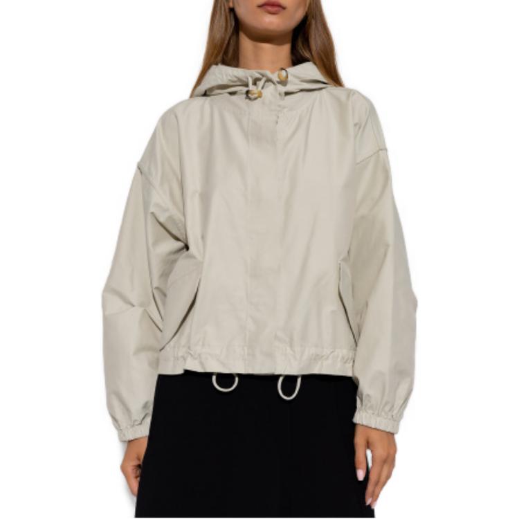 (Women) EMPORIO ARMANI SS23  Solid Color Hooded Casual Jacket Brown 6L2B78-2NH2Z-0141 圖 3