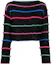 Order (W) 엠포리오 아르마니 SS23 스트라이프 크루넥 풀오버 스웨터 - 블랙 6L2MXA-2M52Z-F061