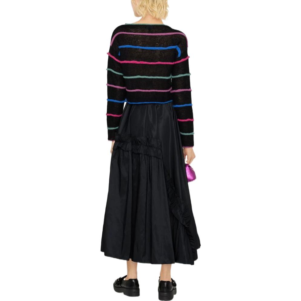 (Women) Emporio Armani SS23  Striped Crewneck Pullover Sweater - Black 6L2MXA-2M52Z-F061 圖 4