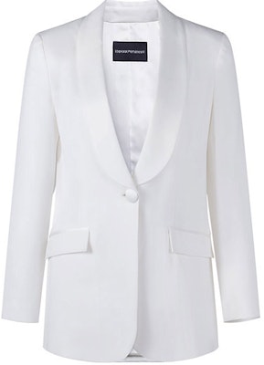 (W) Emporio Armani SS23 Blazer Putih Solid Single-Breasted 0NG3DT-02003-101 Buy (W) Emporio Armani SS23 Blazer Putih Solid Single-Breasted 0NG3DT-02003-101
