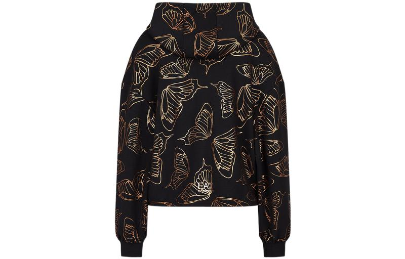 (Women) Emporio Armani SS23 Butterfly Print Black Gold Zip Hoodie 3RTM24-TJLQZ-2206 圖 3