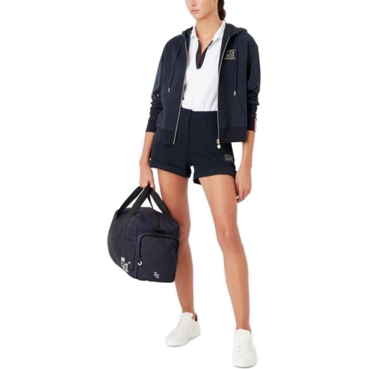 (Women) Emporio Armani SS23 EA7 Navy Blue Zip Hoodie with Letter Print 3RTM38-TJKXZ-1554 圖 4