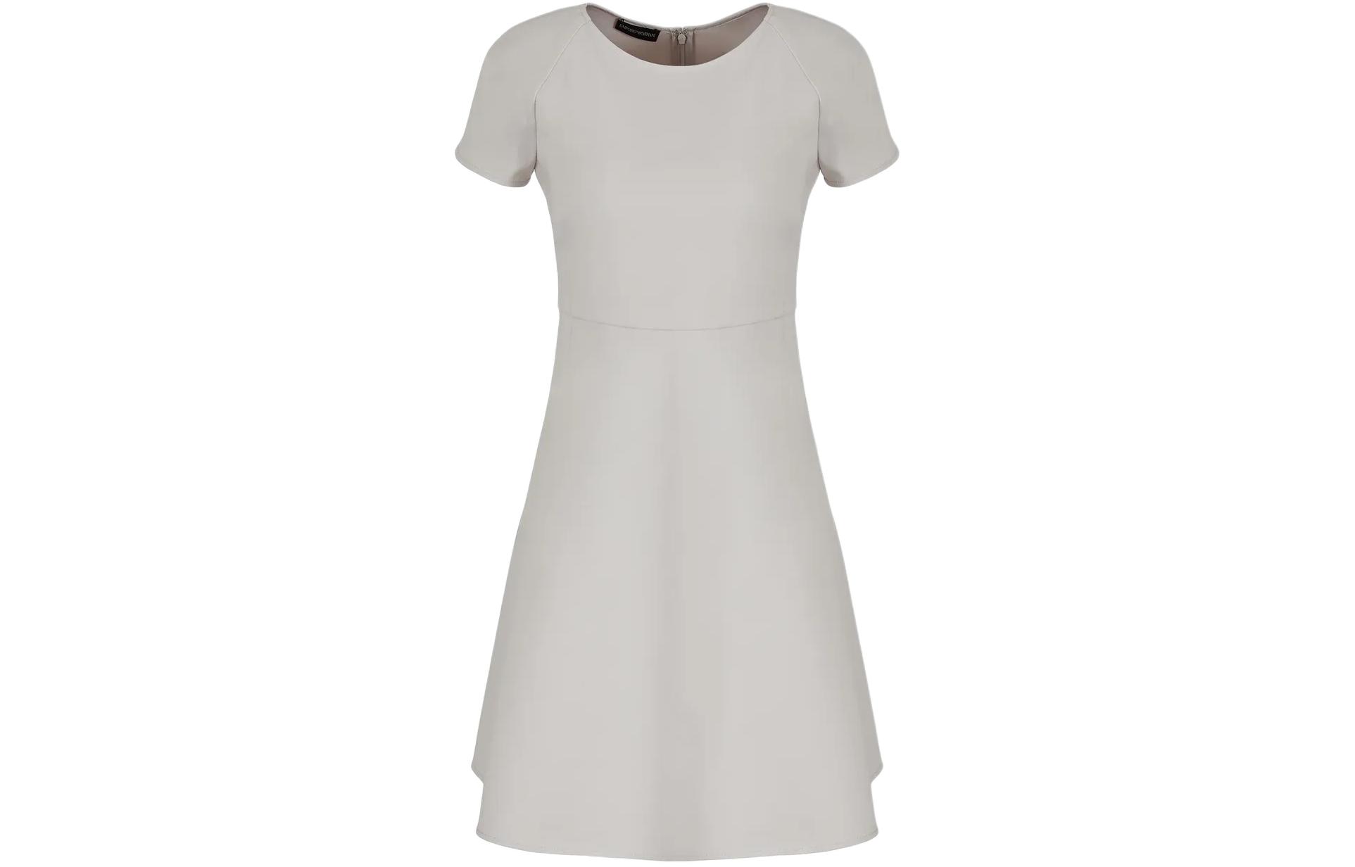 Order (Women) Emporio Armani SS24  Casual Crew Neck Short Sleeve Beige Dress. E3NA1F-F9923-1132