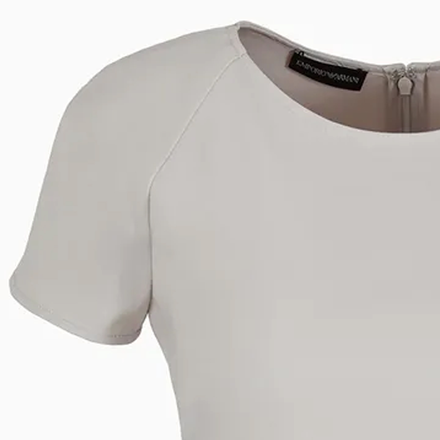 Sizing (Women) Emporio Armani SS24  Casual Crew Neck Short Sleeve Beige Dress. E3NA1F-F9923-1132