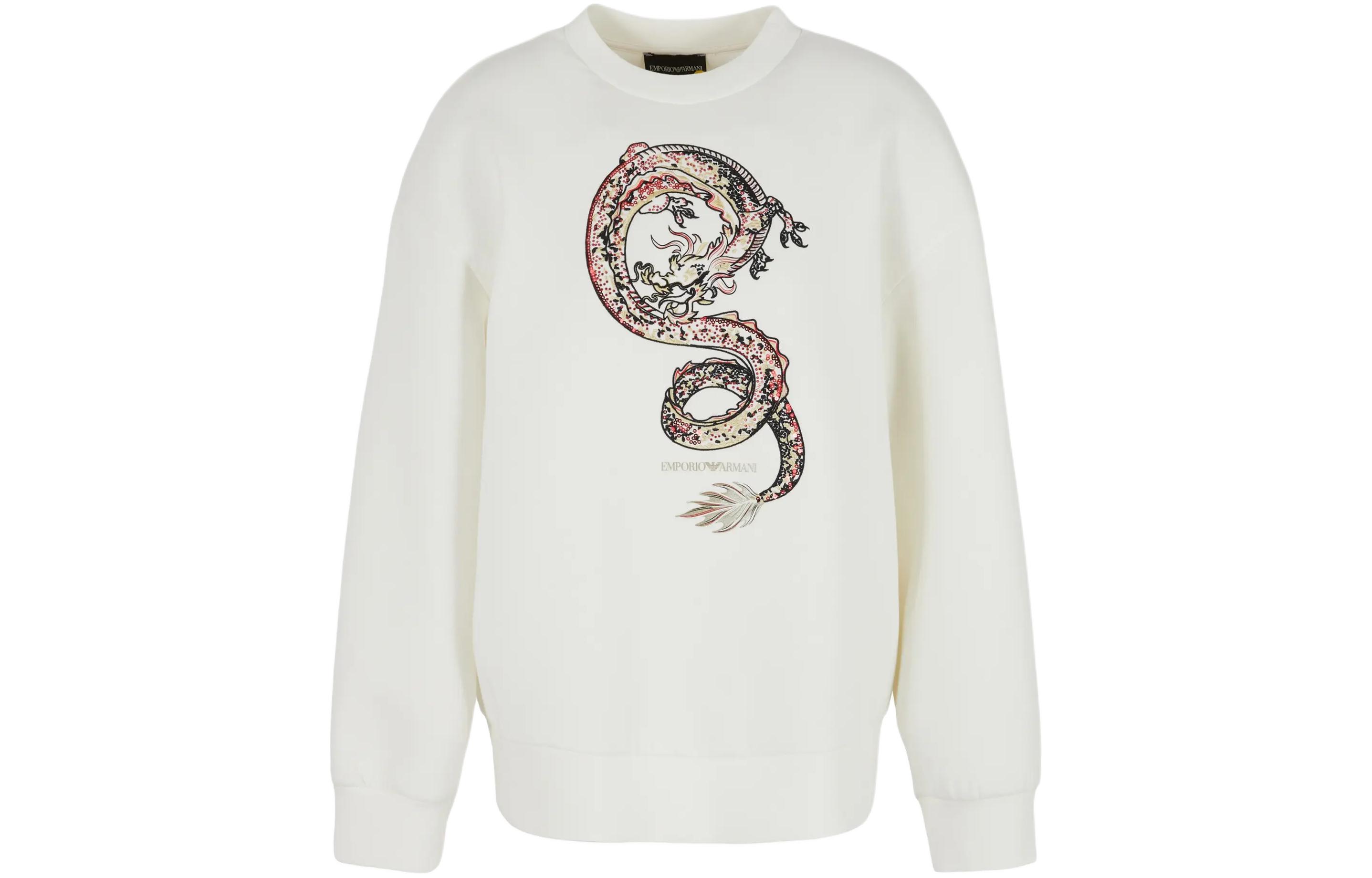(Women) Emporio Armani SS24 Graphic Print Crewneck Sweatshirt (Year of the Dragon Series) EW000006-AF10002-U5061 圖 9