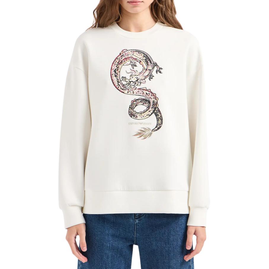 (Women) Emporio Armani SS24 Graphic Print Crewneck Sweatshirt (Year of the Dragon Series) EW000006-AF10002-U5061 圖 10