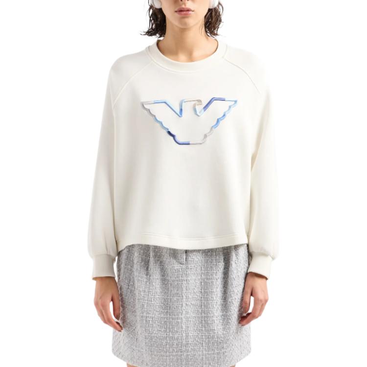 (Women) Emporio Armani SS24 Logo Embroidered Crewneck Long Sleeve Sweatshirt 3D2M6L-1JHSZ-0927 圖 3