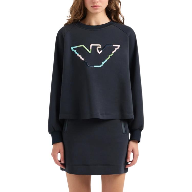 (Women) Emporio Armani SS24 Logo Embroidered Crewneck Long Sleeve Sweatshirt 3D2M6L-1JHSZ-0927 圖 5