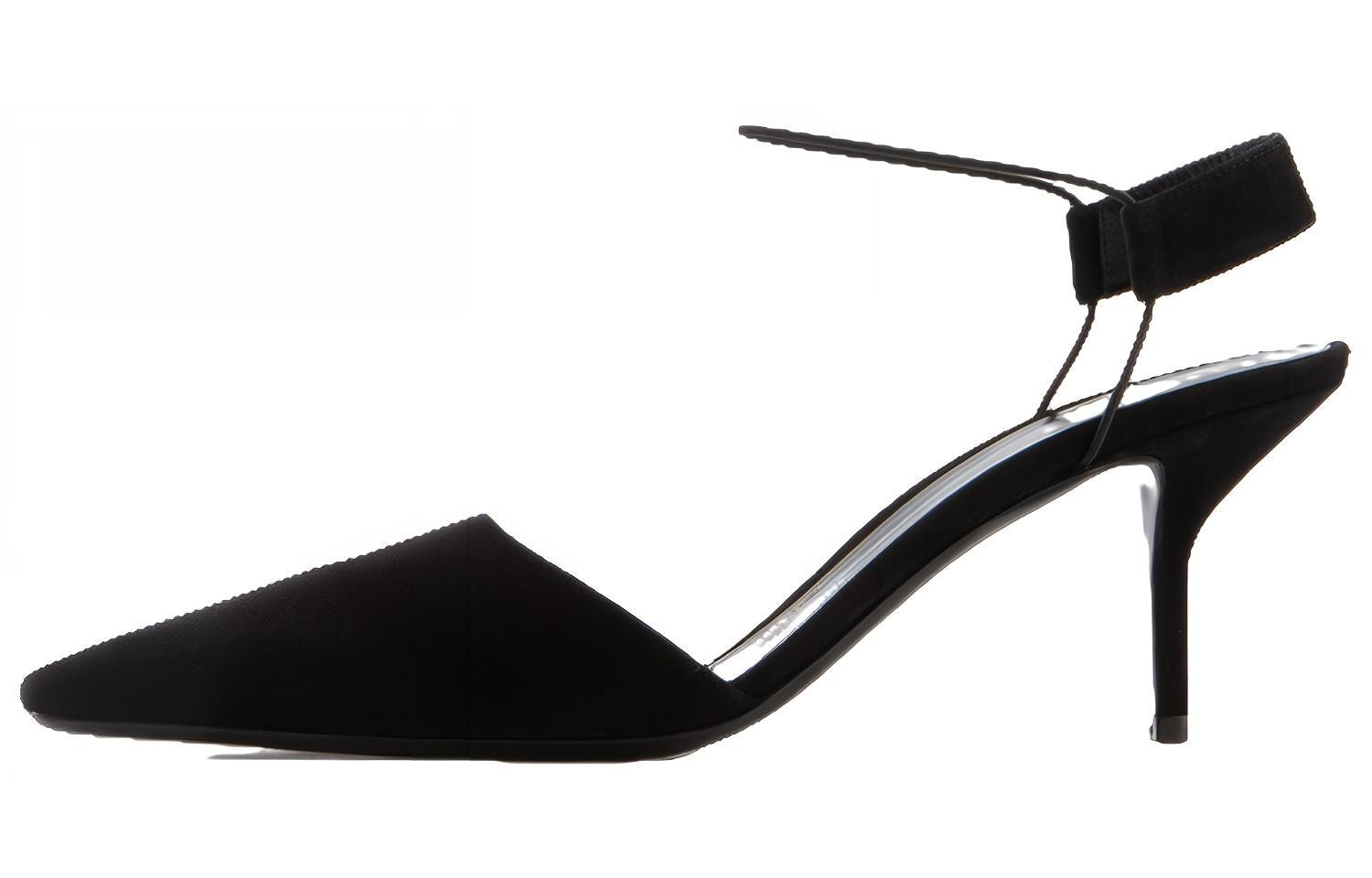 (Women) Emporio Armani Velvet High Heels 'Black Slip-On' X1E918XF657100002