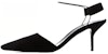(W) Emporio Armani Velvet High Heels 'Black Slip-On' Tumit Tinggi Hitam. X1E918XF657100002