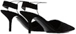 (W) Emporio Armani Velvet High Heels 'Black Slip-On' Tumit Tinggi Hitam. X1E918XF657100002