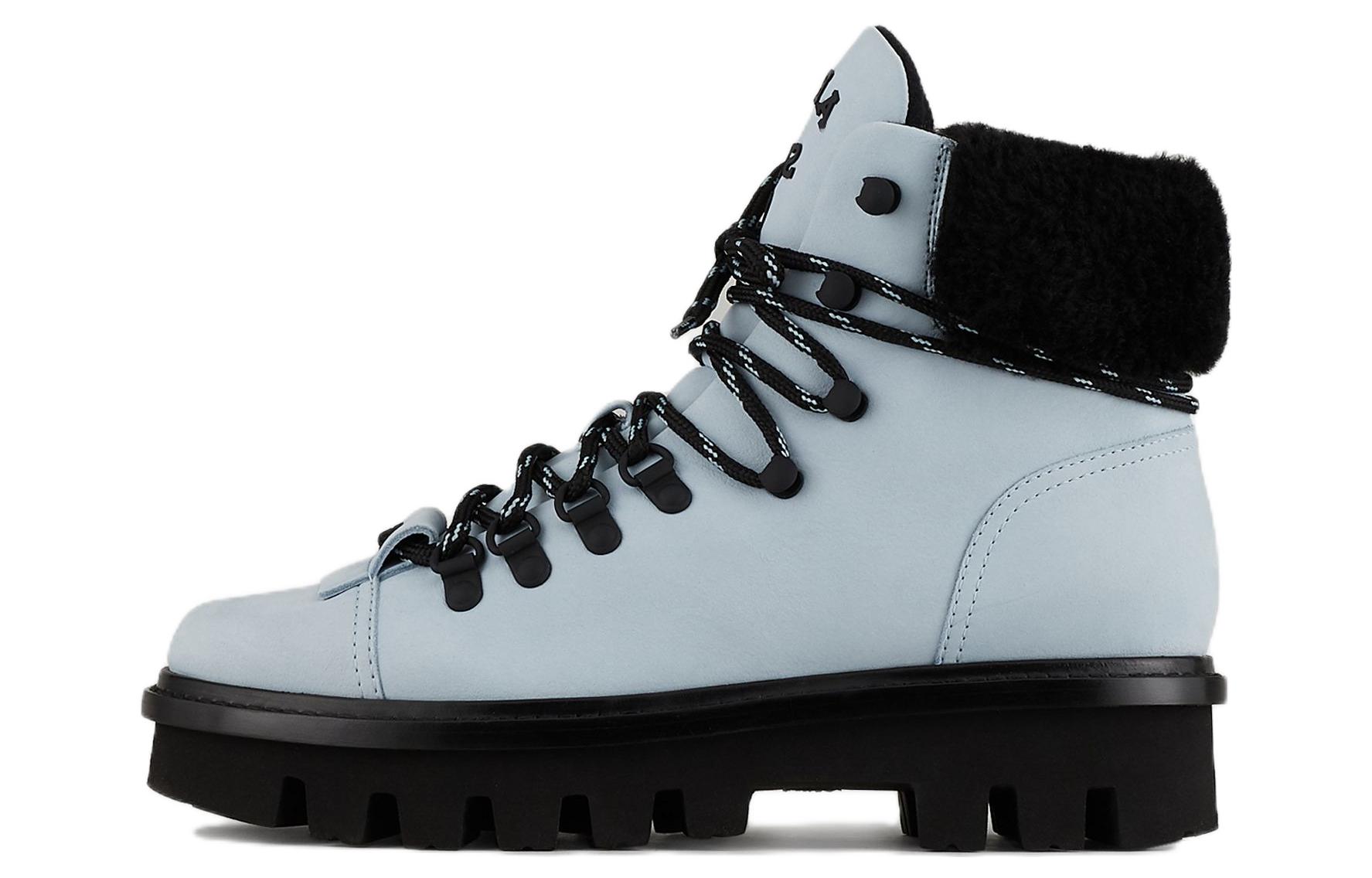 (Women) Emporio Armani Velvet Lace-Up Ankle Boot 'Blue Fashion' X1M383XN1071A167