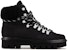 (W) Emporio Armani But Kulit Ikatan Kasut Tumit Bulat 'Fesyen Hitam' X1M383XN1071K001