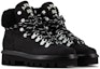 Lookbook (W) Emporio Armani But Kulit Ikatan Kasut Tumit Bulat 'Fesyen Hitam' X1M383XN1071K001