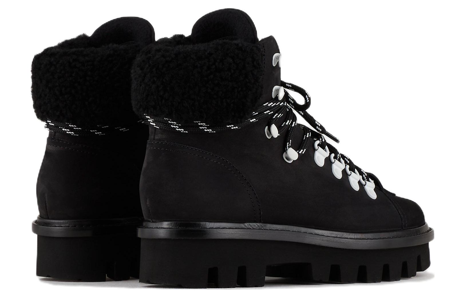 Shop (W) Sepatu Boot Emporio Armani Velvet Hitam Fashion, Tali Bulat. X1M383XN1071K001