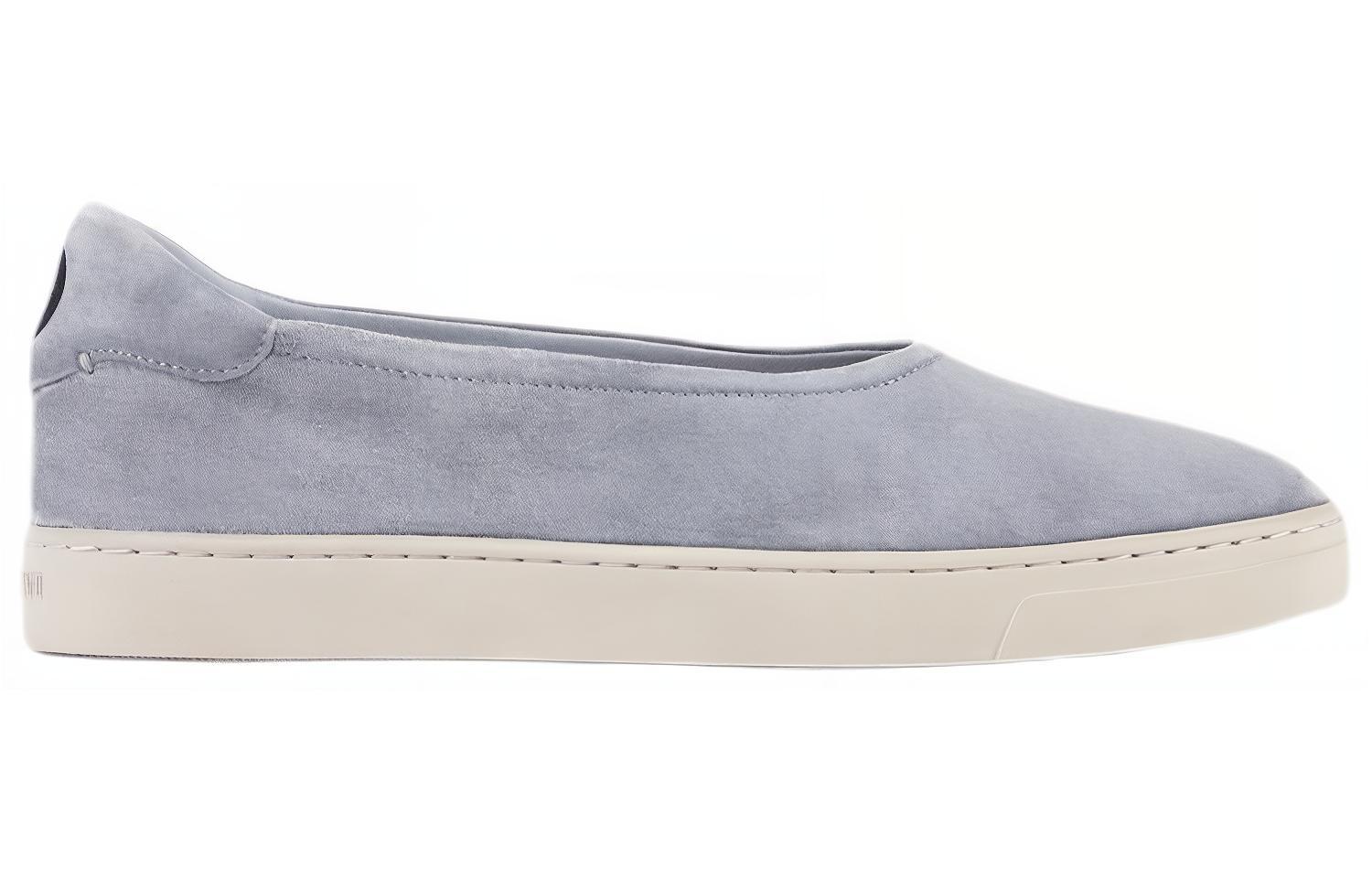 (W) Emporio Armani Velvet Leather Ballet 'Blue' 圖 2