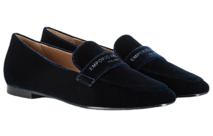 (W) Emporio Armani Velvet Loafer 'Blue' 圖 2