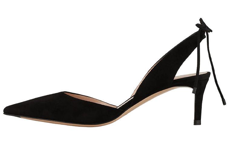 (Women) Emporio Armani Velvet Pumps 'Black Pointed Stiletto' X1E908XC067100002